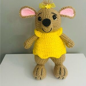 Handmade Crochet Springtime Baby Kangaroo